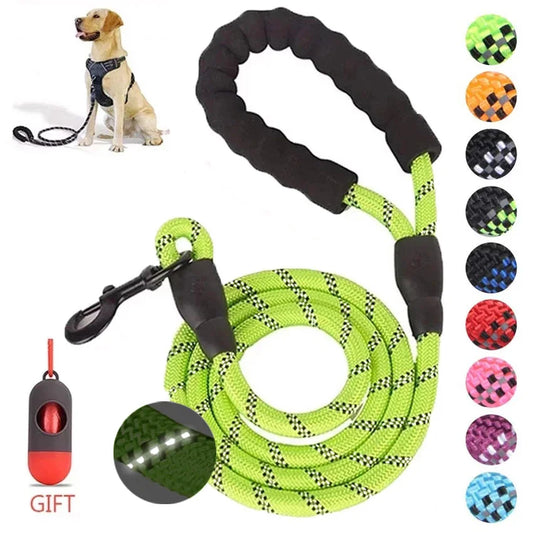 Reflective Heavy Duty Dog Leash with Padded Handle Durable Nylon Rope Leashes