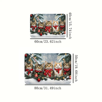 Festive Design Christmas Cat Doormat