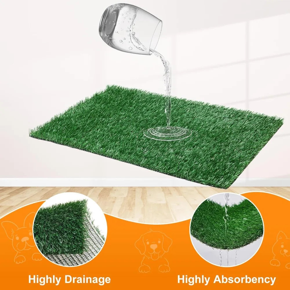 Dog Grass Pad with Tray - Dog Litter Box - Indoor Potty for Apartment and Patio Training