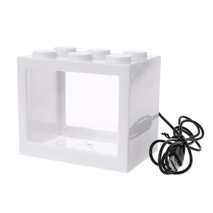 USB Mini Aquarium Fish Tank with LED Light