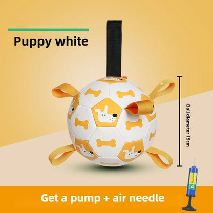 Dog chew toy that is durable and bite-resistant, inflatable football toy