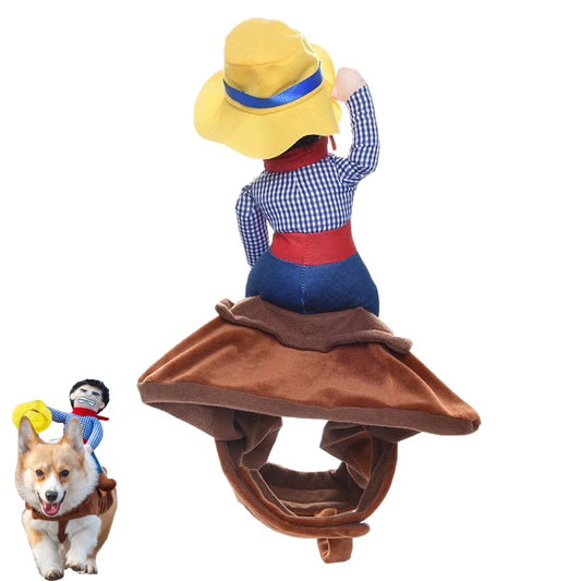 Dog Cowboy Outfit/Halloween Costume With Loop Fasteners