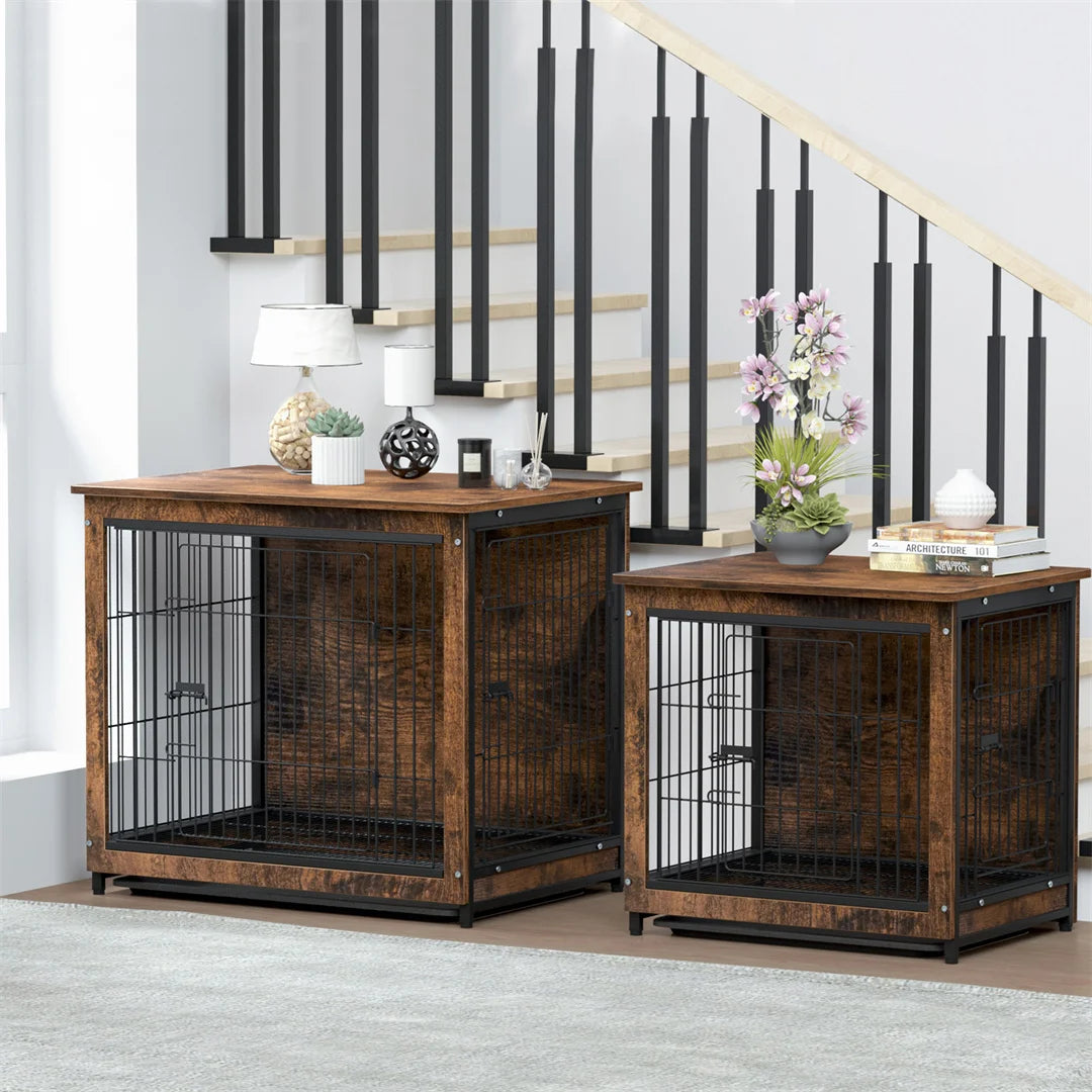 Spacious Pet Kennel End Table