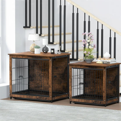 Spacious Pet Kennel End Table