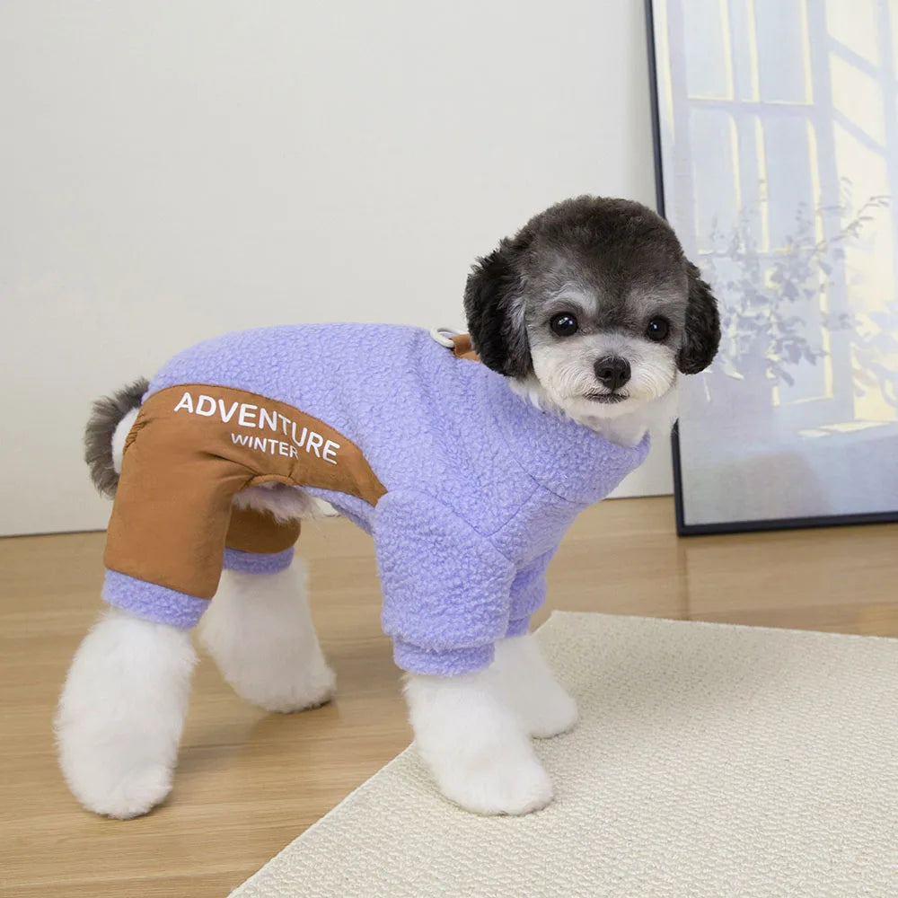 Warm Fleece Fashion Dog Sweater for Small Dogs, Puppy Pajamas