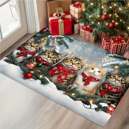 Festive Design Christmas Cat Doormat