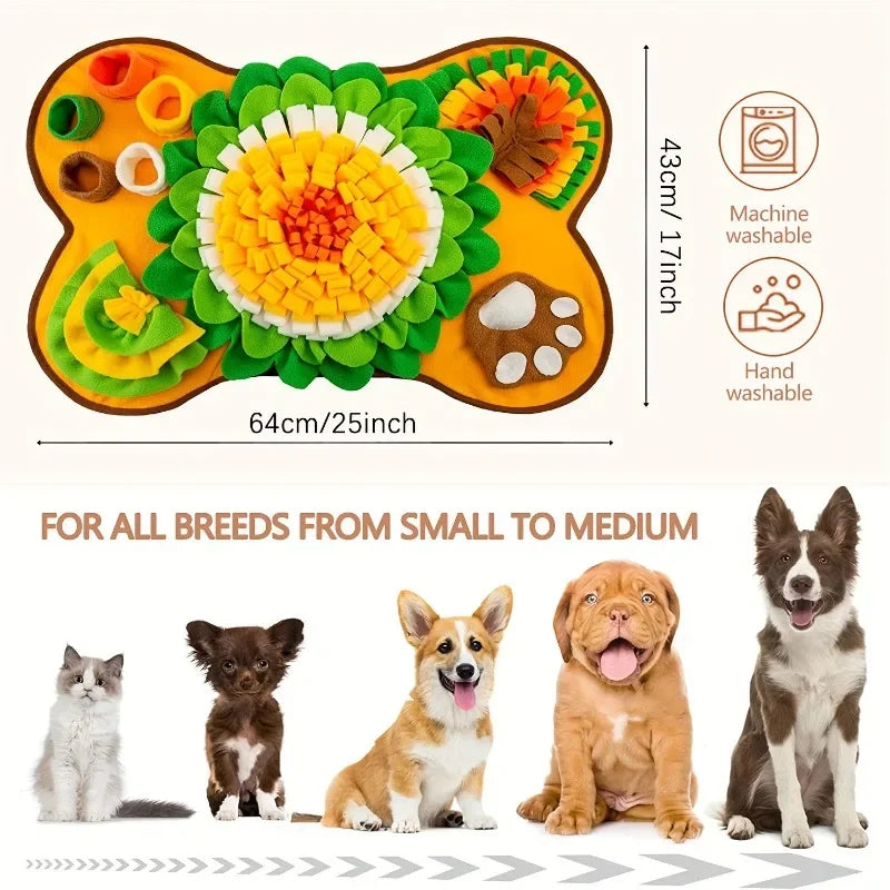 Dog Sniffing Mat for Training, Interactive play, Feeding, Puzzle, Stress reliever