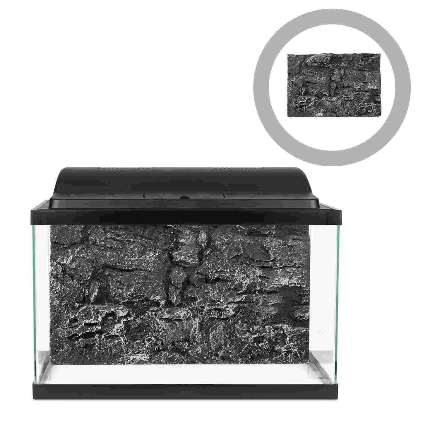 Rock Aquarium Reptile Tank Boards Glass Rocks Stone Landscape