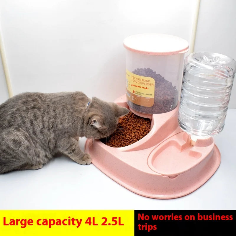Dog/ Cat Automatic Feeder/ Drinking Water Dispenser Dry /Wet Separation Food Container