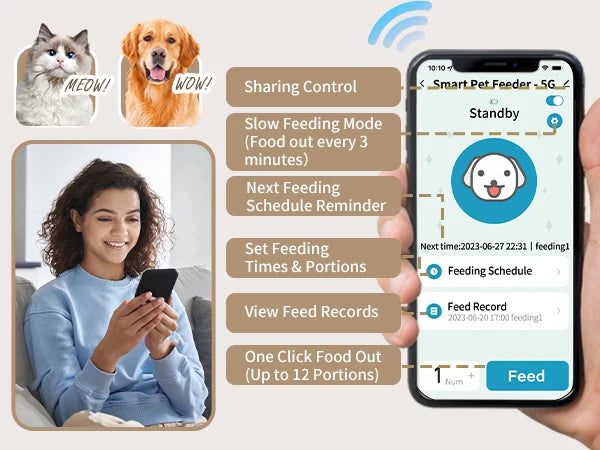 WiFi APP Control Automatic Feeders for Remote Feeding