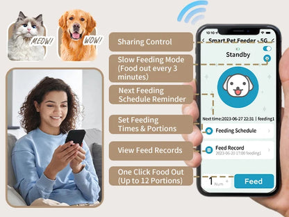 WiFi APP Control Automatic Feeders for Remote Feeding