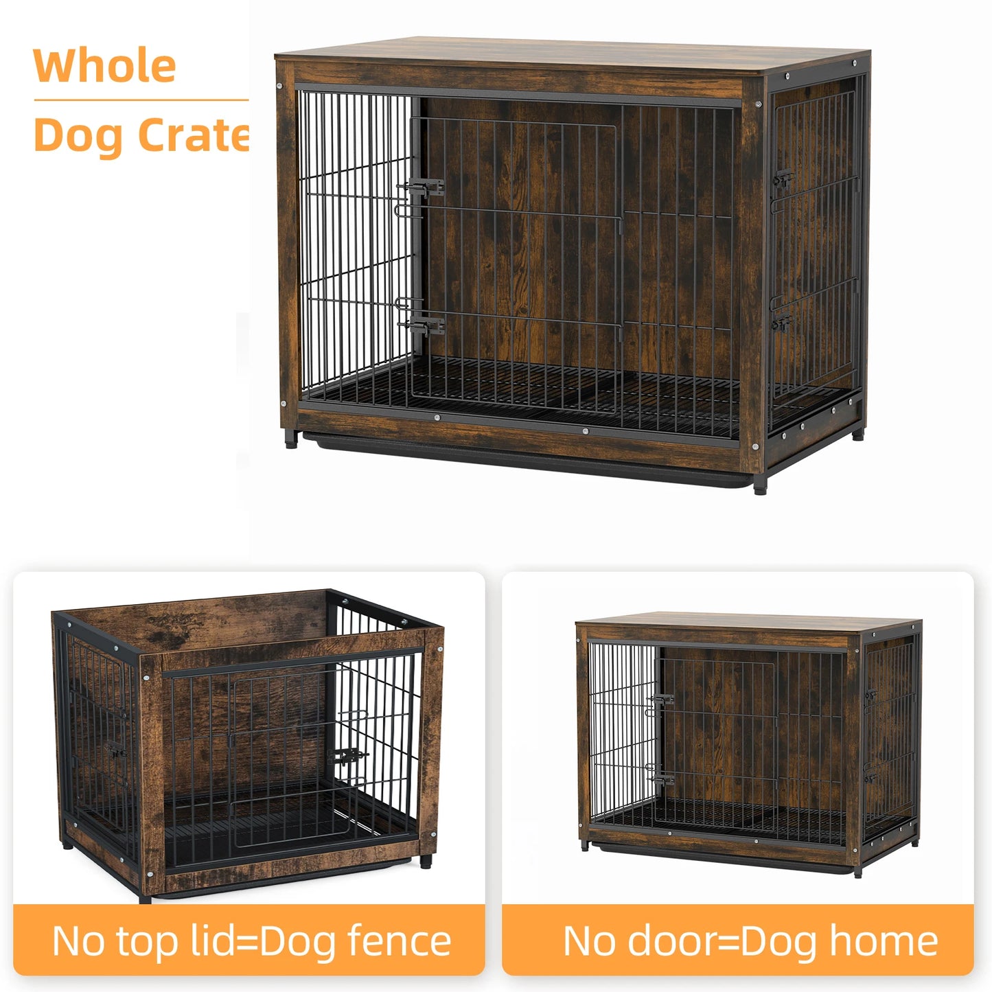 Spacious Pet Kennel End Table
