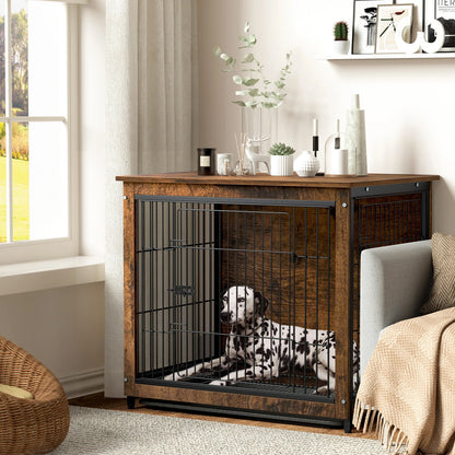 Spacious Pet Kennel End Table