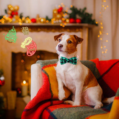 Christmas Pet Sliding Dog Bow Tie Collar