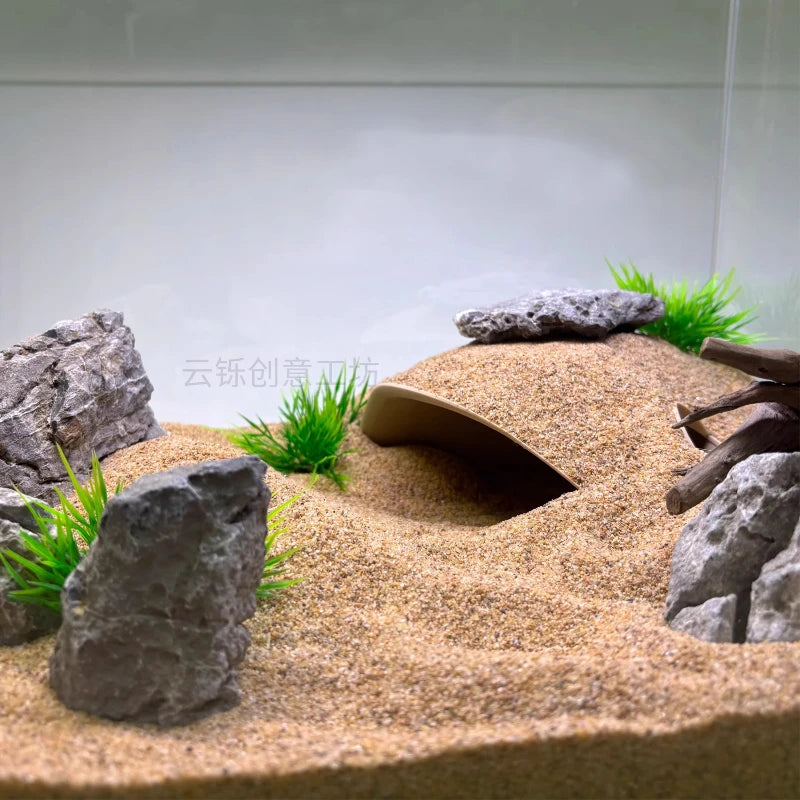 Underground Cave Shelter for Small Fish Reptiles,  Habitat Terrarium Décor