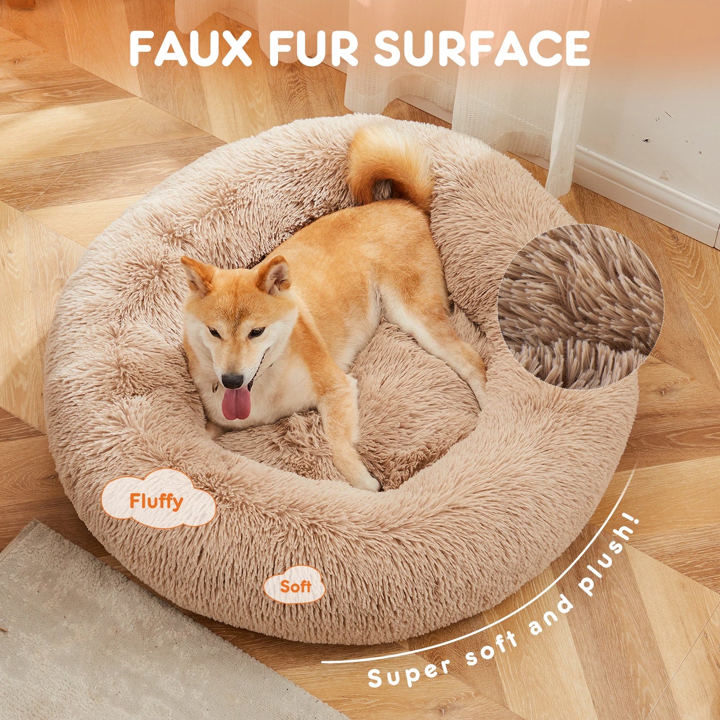 Washable Calming Bed Anti-Slip Dog Bed