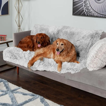 Waterproof Throw Blanket for Dogs Washable Calming Long Faux Fur