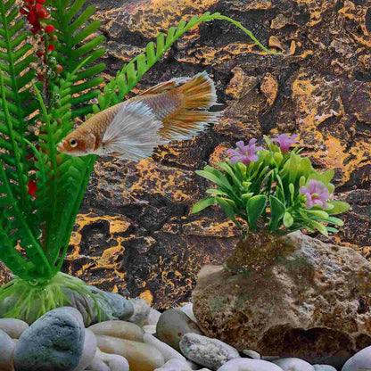 Rock Aquarium Reptile Tank Boards Glass Rocks Stone Landscape