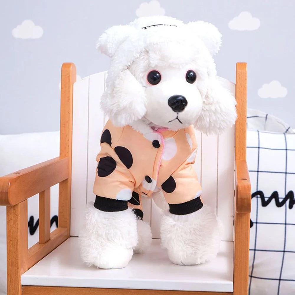 Waterproof Dog Snowsuit Winter Pet Clothes Puppy Hoodie with Ears Windproof