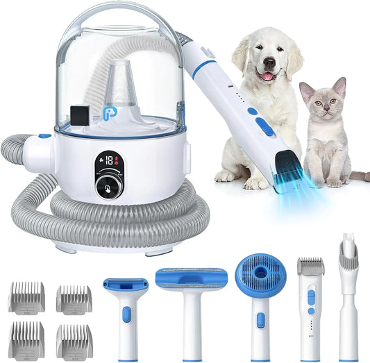 5-in-1 Pet Grooming Vacuum Kit with 2.0L Dust Cup for Shedding Dogs/Cats