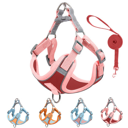 Adjustable Dog Harness and Leash for Small Dogs/Cat Reflective Breathable