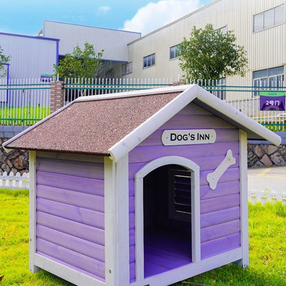 Large Outdoor Solid Wood Dog House