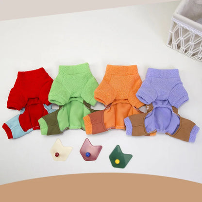Warm Fleece Fashion Dog Sweater for Small Dogs, Puppy Pajamas