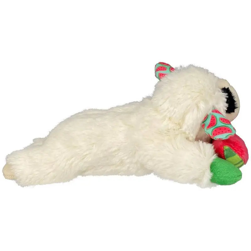 Lamb Chop Plush Dog Toy with Watermelon Squeaky Soft Chew Toy