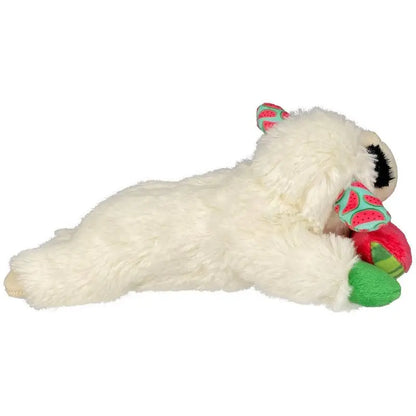 Lamb Chop Plush Dog Toy with Watermelon Squeaky Soft Chew Toy