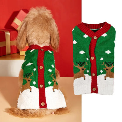 Christmas Pet Sweater for Dogs Cats, Gingerbread Man, Snowflake, Antler Hoodie