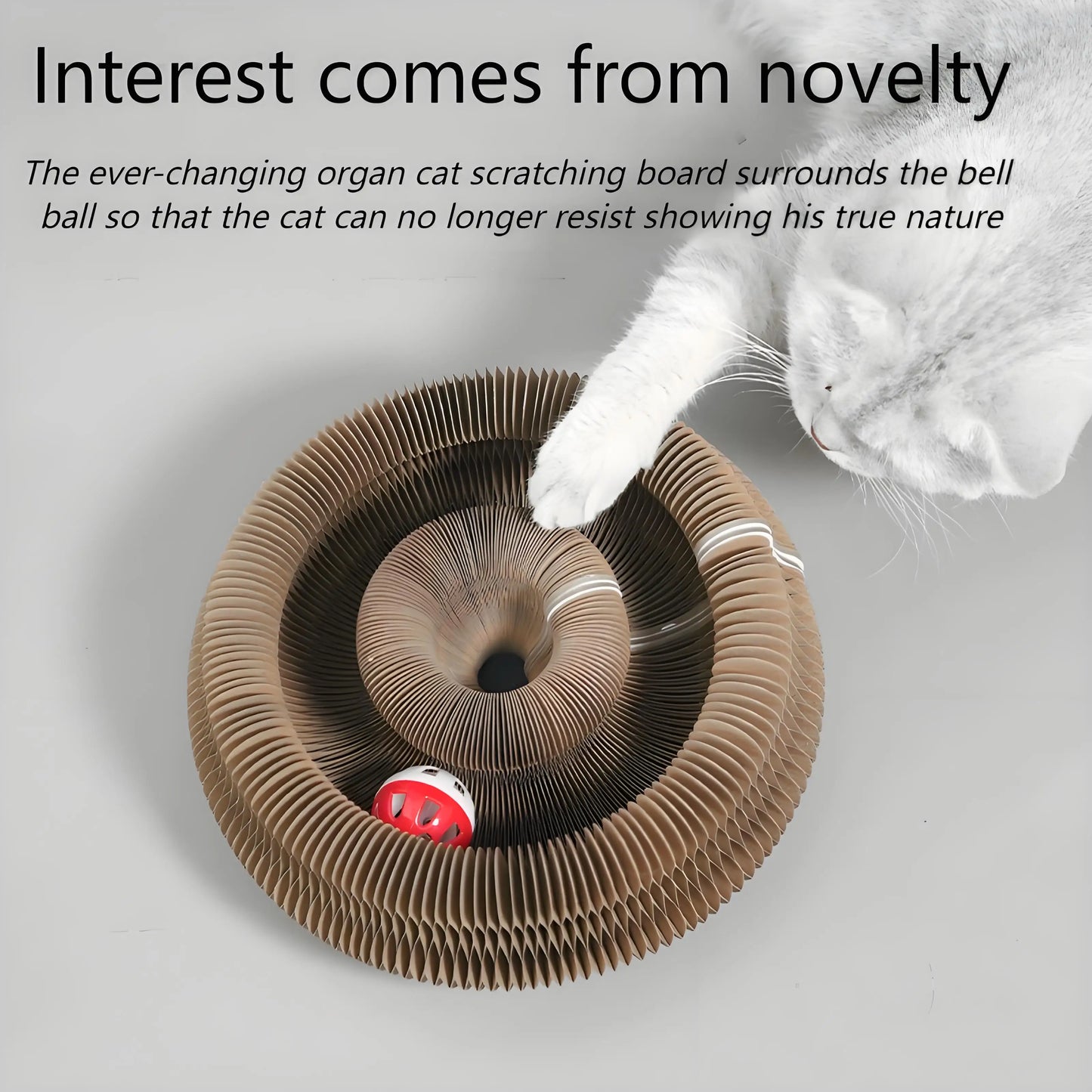 Cat Scratching Board with Bell – Durable Scratch Pad for Cats, Interactive Play & Stress Relief