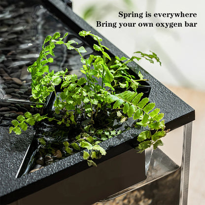 High Transparency Fish Tanks Desktop Decor with Pump + Light