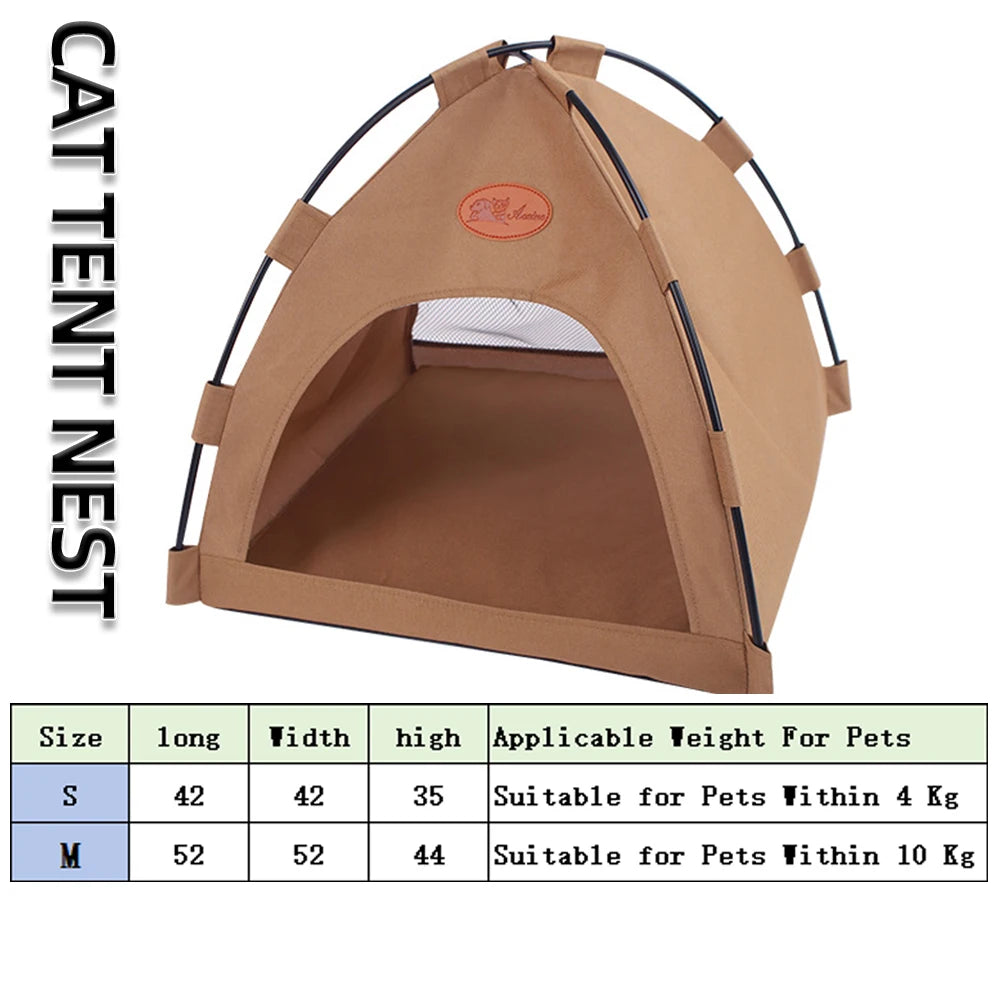 Foldable Pet Tent with Warm Cushions