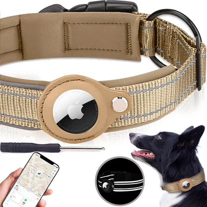 New Reflective Apple Airtag Pet Collar, Protective Waterproof Tracker