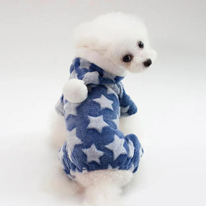 Dog Sweater Onesies, Pajamas Fleece Jumpsuit for Cats Fall Winer Dog Pjs Cute Puppy Clothes 4 Legs Pet Sweater Outfits