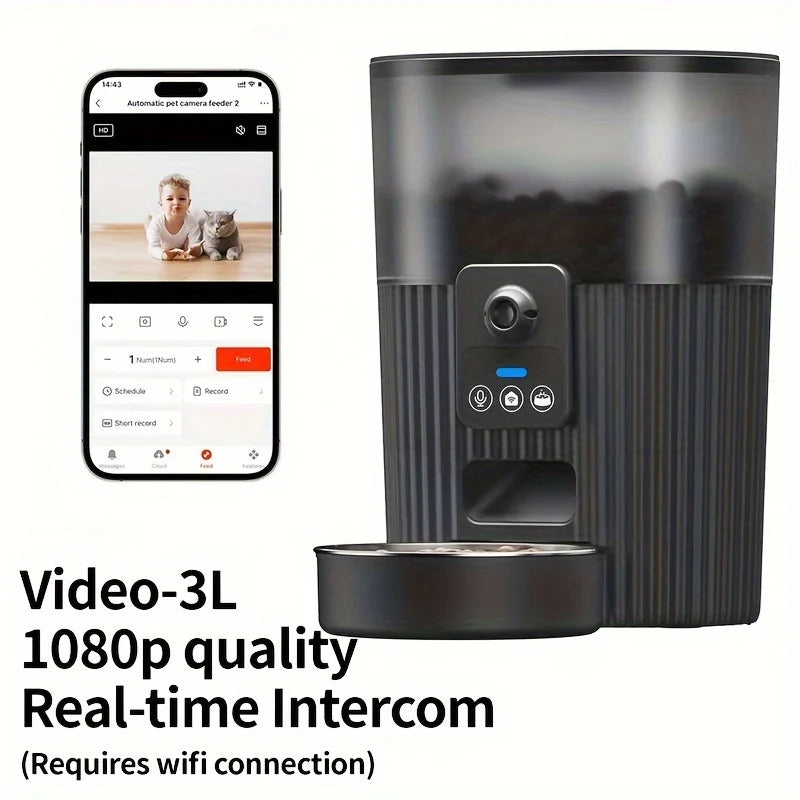 Automatic feeder cat/dog, fixed feeding machine, wifi remote