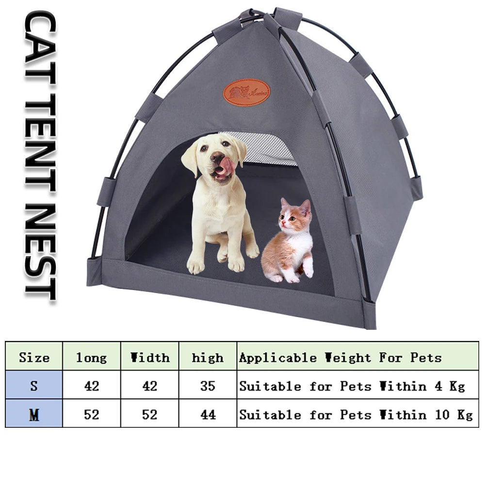 Foldable Pet Tent with Warm Cushions
