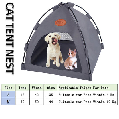 Foldable Pet Tent with Warm Cushions