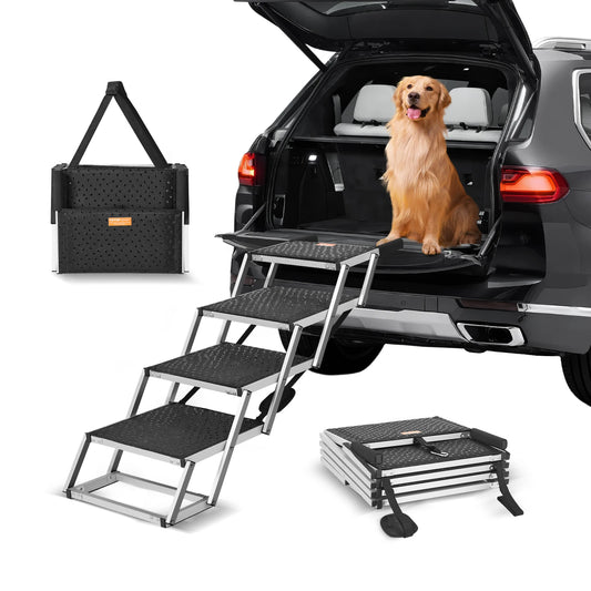 Folding Portable Pet Steps for Cars Lightweight Aluminum