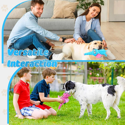 Durable Dog Chew Toys ,Soft Plush Squeaky Elephant Shaped Toy for Dogs