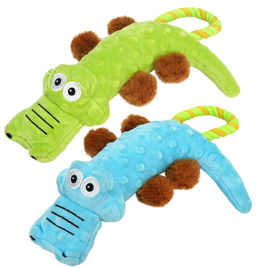 Tug of War Dog Toys Interactive Plush Puppy Squeaky Chew Toy